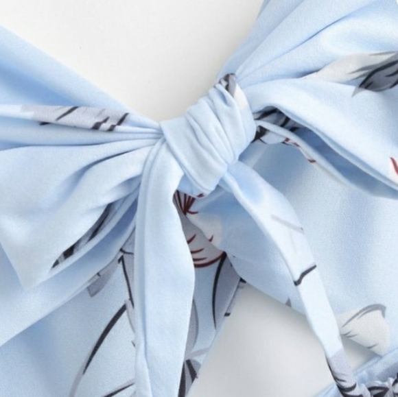 2/$8: Blue Floral Romper - Picture 3 of 4